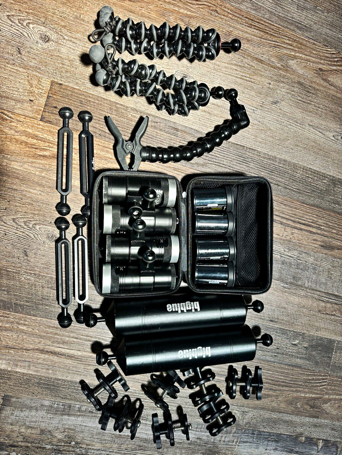 Kraken Sports Hydra 5000s+ WSRU Scuba Dive 4 Light Kit