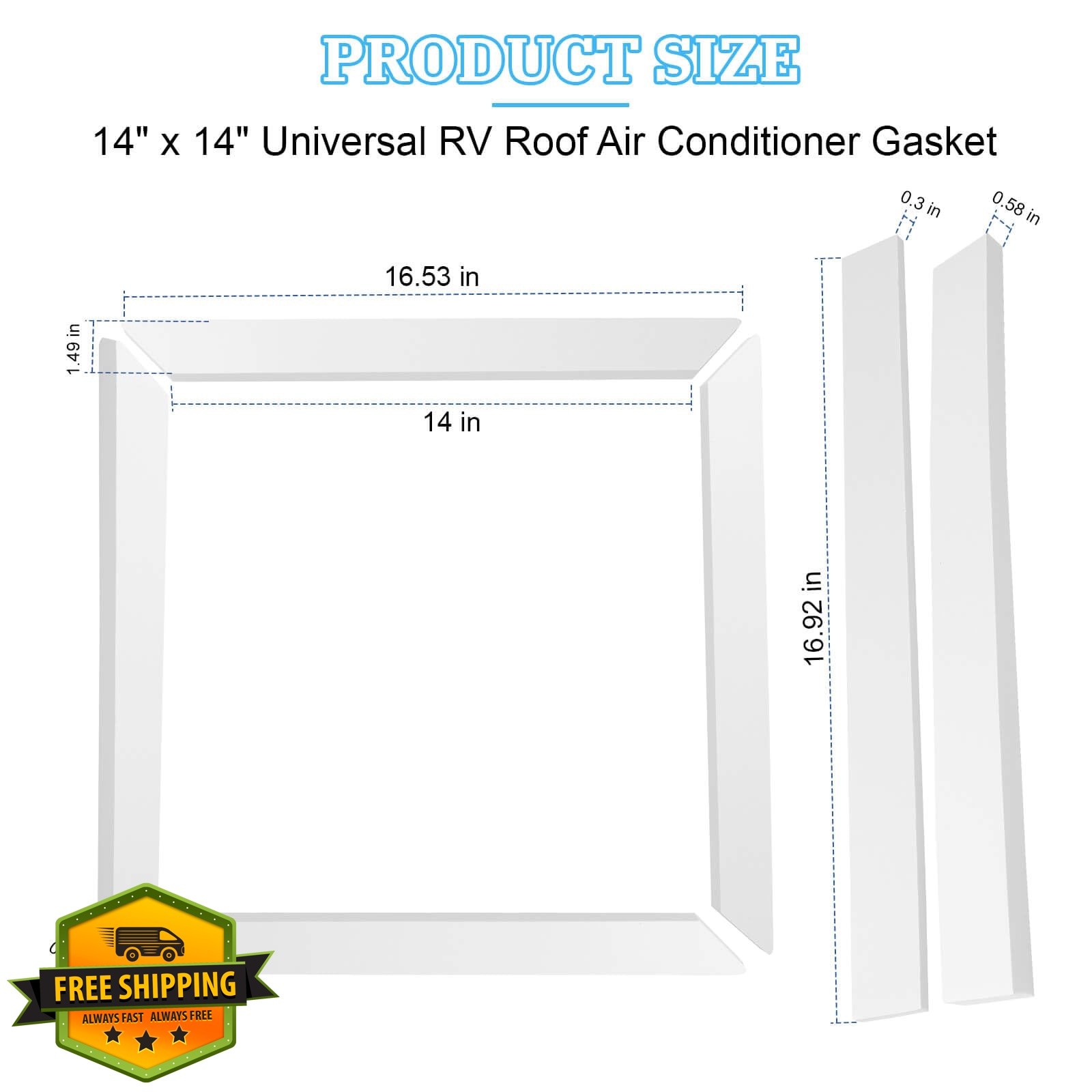 UASAM White RV AC Gasket