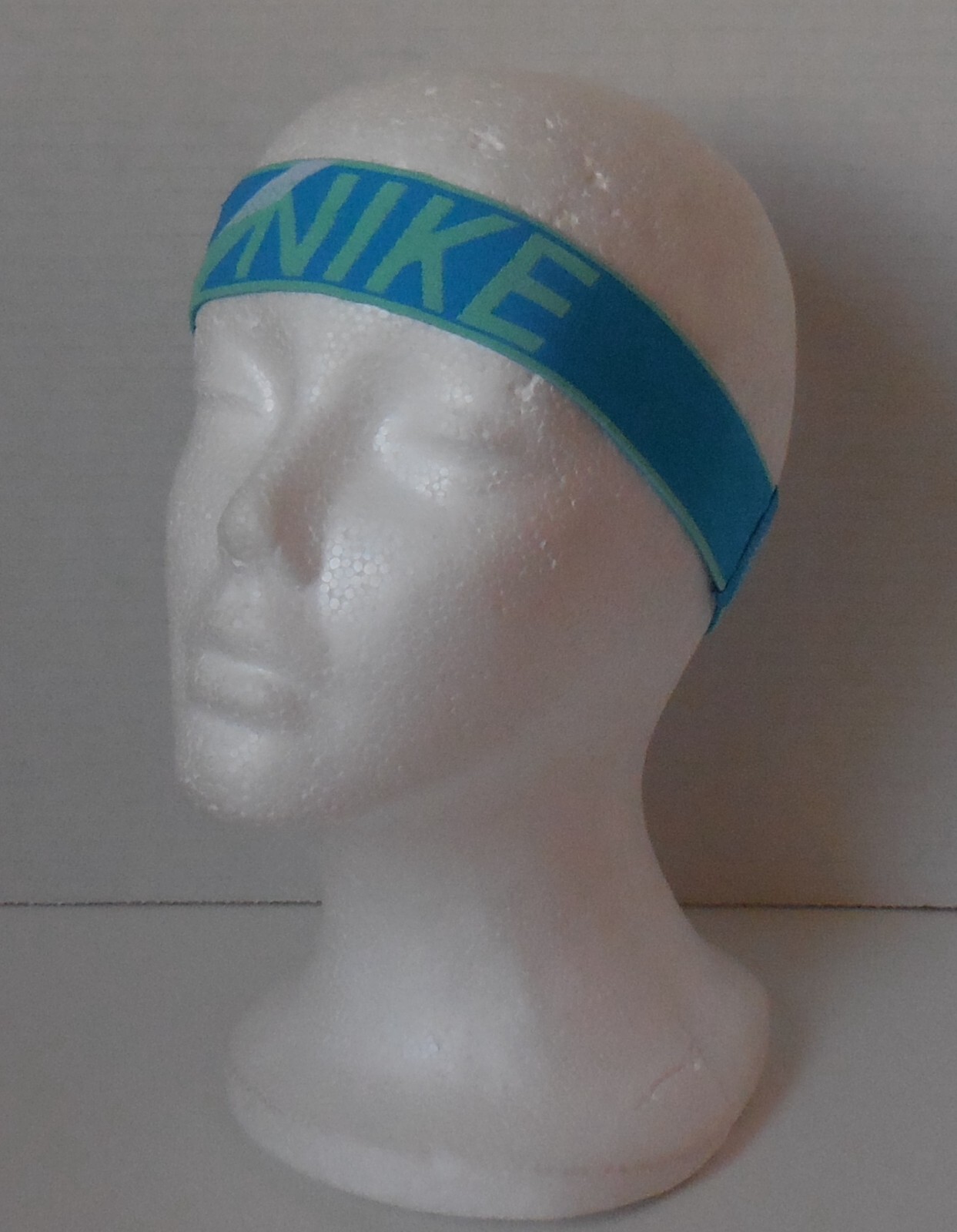 Nike Elastic Cross Stitch Headband Youth Laser Blue/Emerald Rise/White