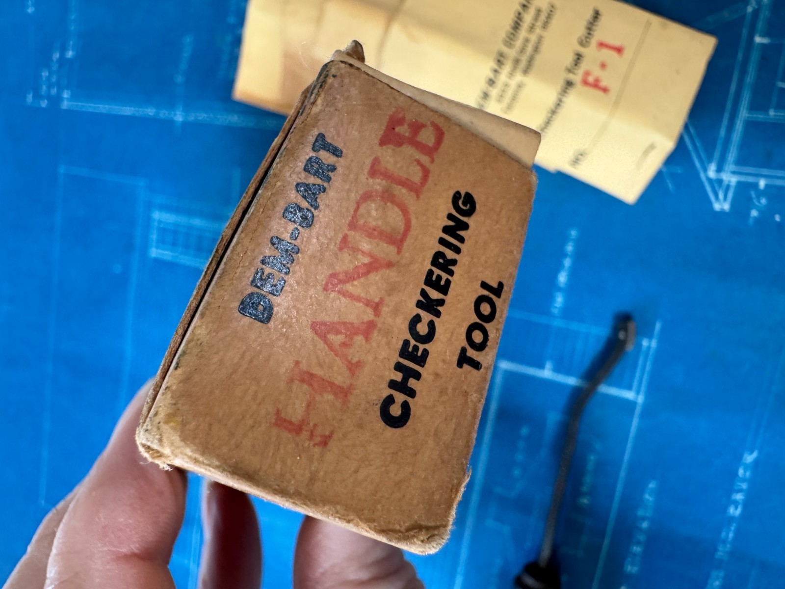 2 VINTAGE DEM-BART CO CHECKERING TOOL ORIGINAL BOX GUN EXTRA