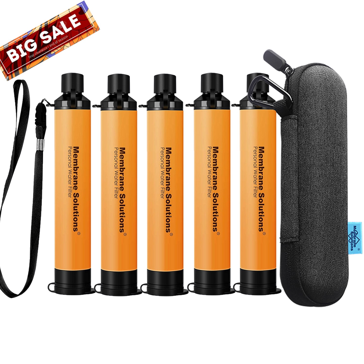 Water Filter Straw Personal&Portable|Carry Case F Survival/Prepping/Emergency
