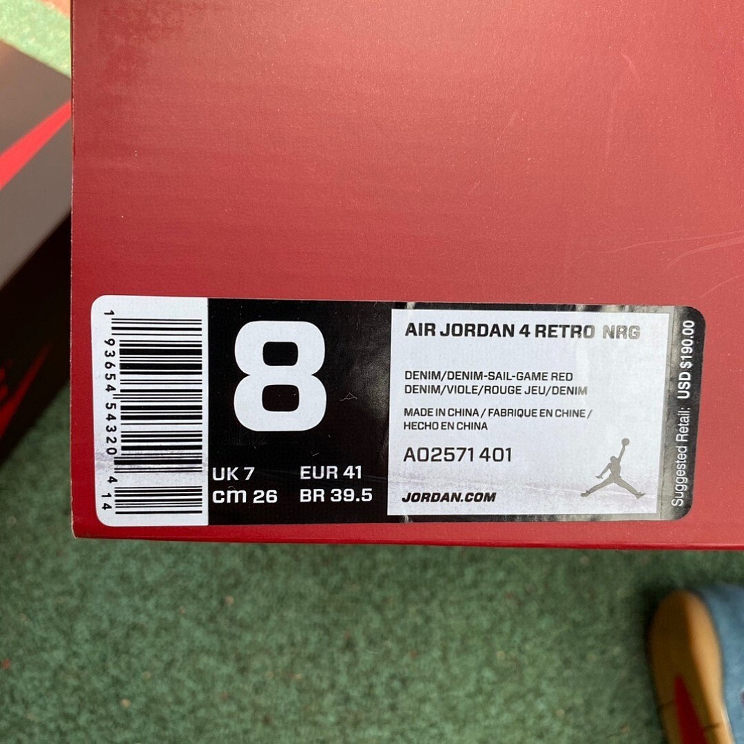 AJ4 Retro “Levi's Denim” Levi's Denim Bluel AO2571-401 NEW Men's Size 4-11