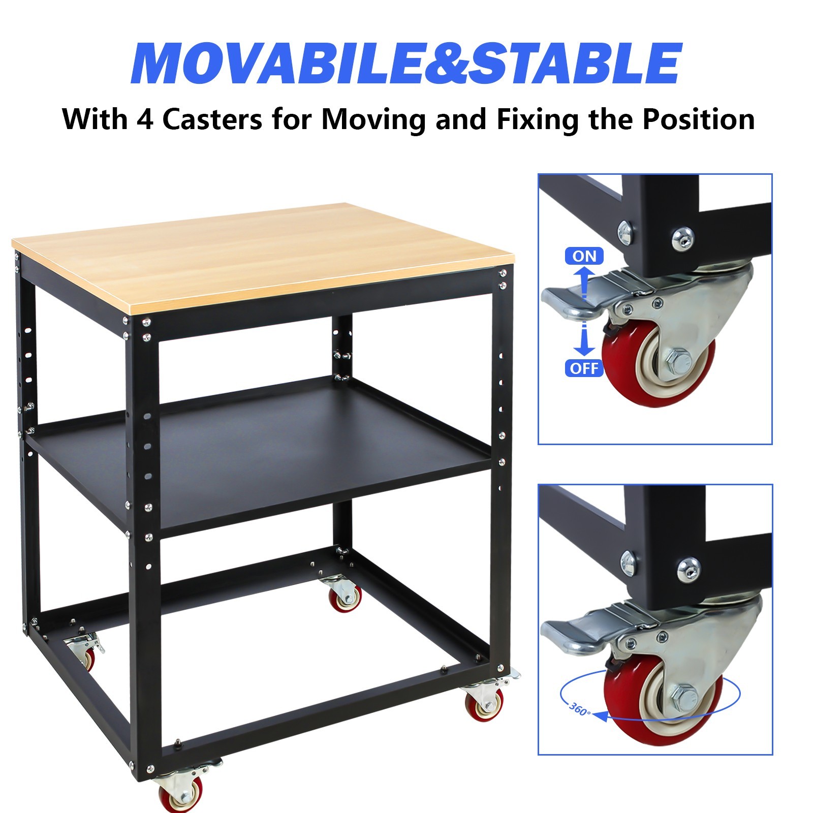 Height Adjustable Planer Stand with Wheels,Power Tool Stand,Miter Saw Tool Stand