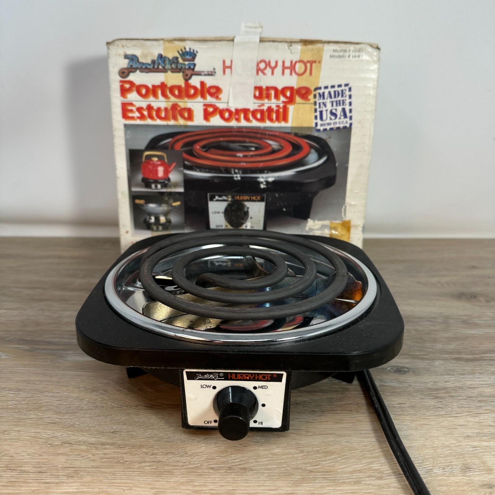 Vintage 120v Broil King Portable Range Cooktop Stove Burner Hurry Hot Plate