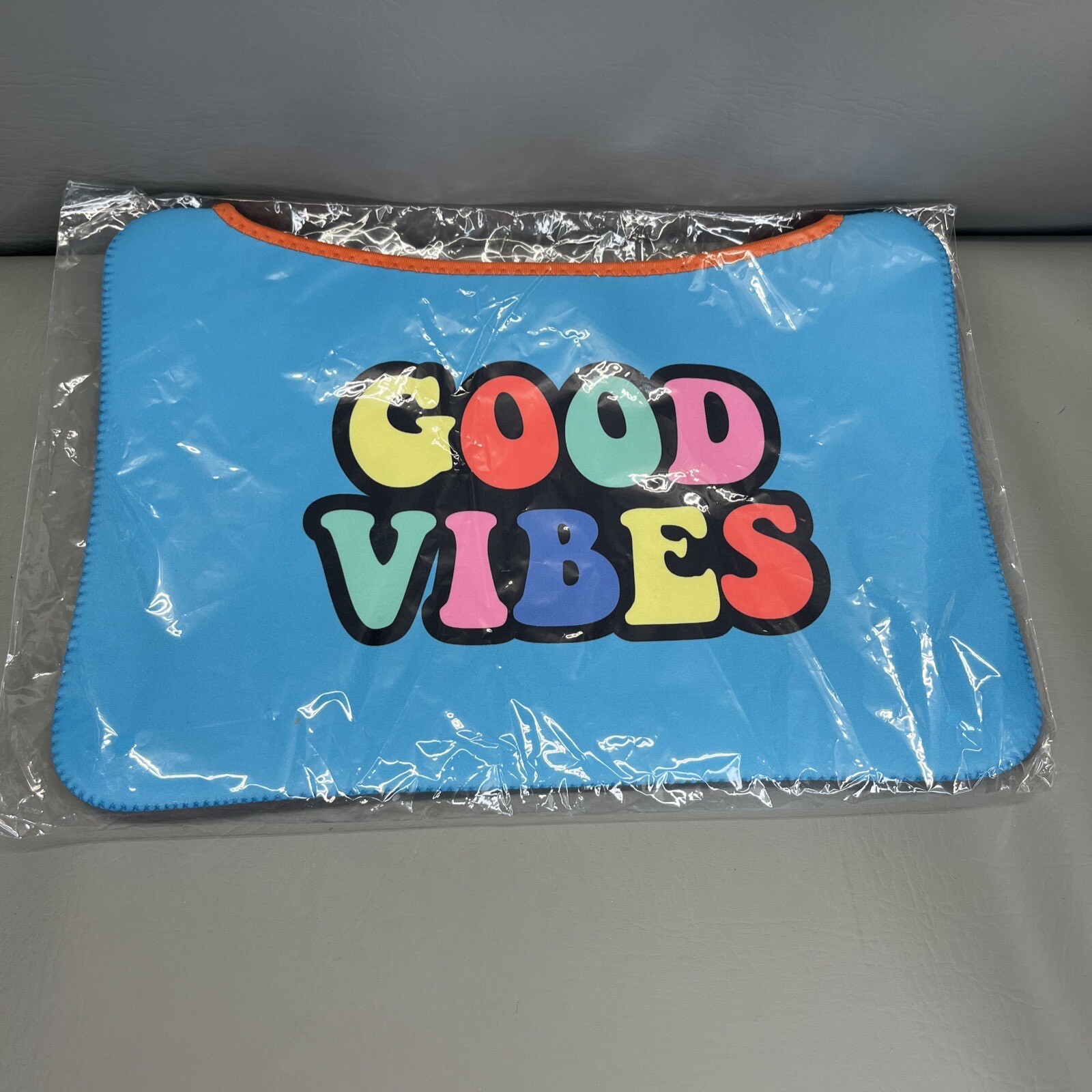 Good Vibes Laptop Sleeve Case Bag Cover Blue Universal