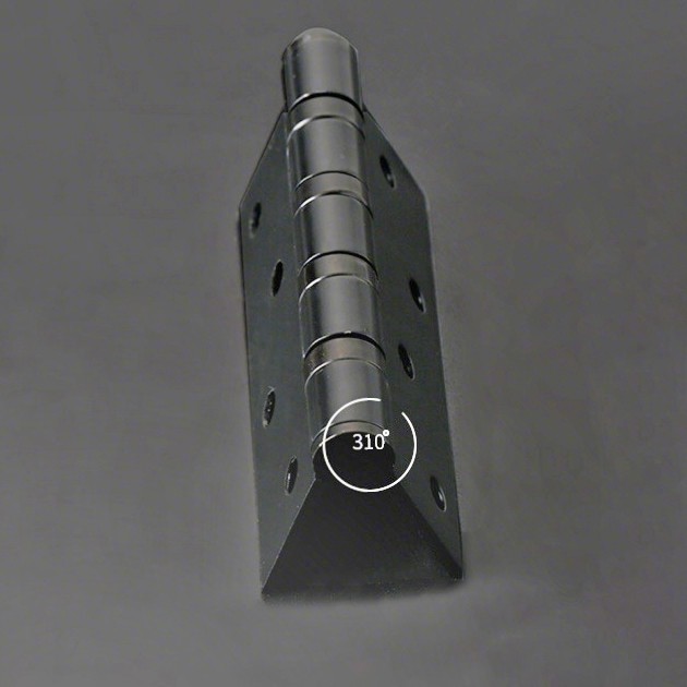 2PK Interior Door Hinge Black, Square, 4X3" Heavy-Duty Mat Hinge Hardware