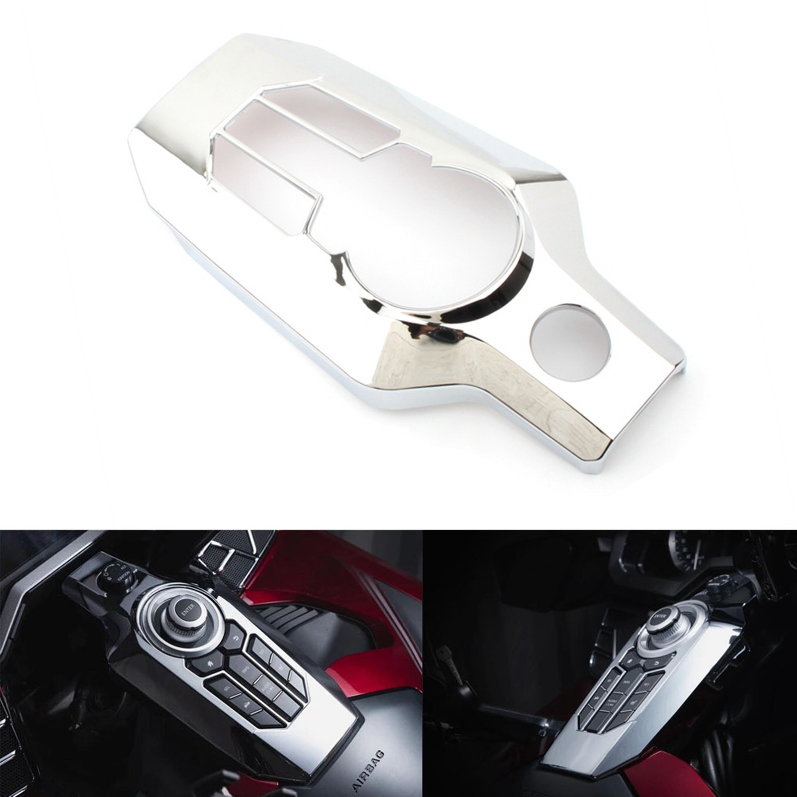Center Console Switch Panel Cover Chrome For Honda Goldwing GL1800 2018-2024