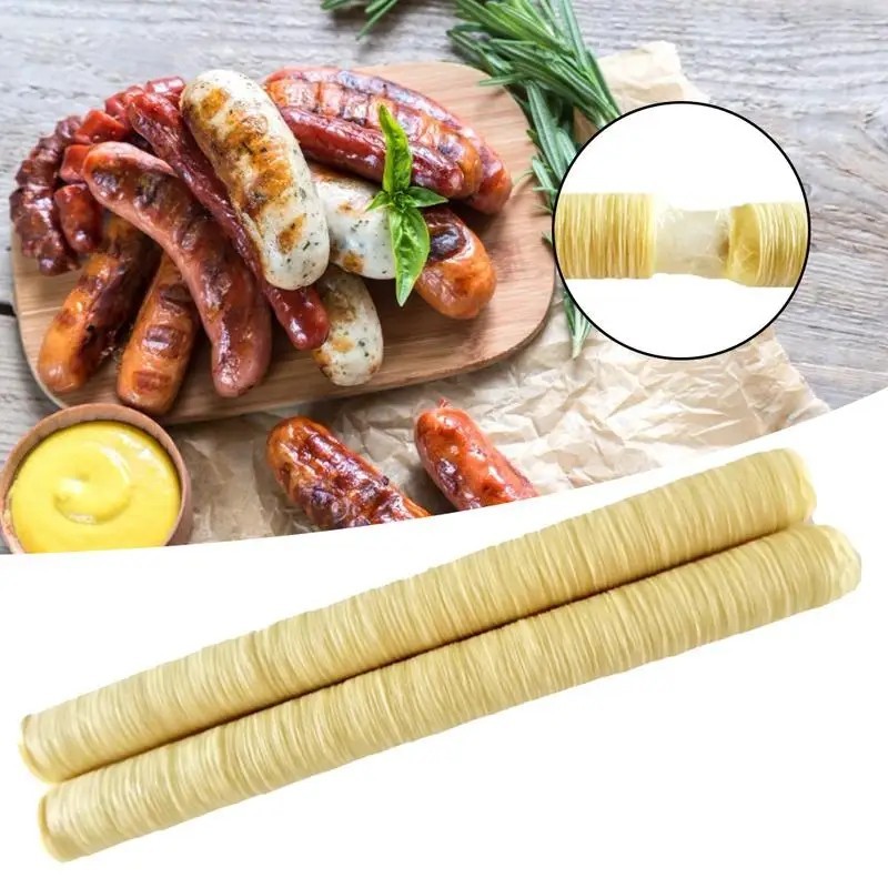 Natural Sausage Casings 14m Edible BBQ Sausage Skin Tube Meat Maker