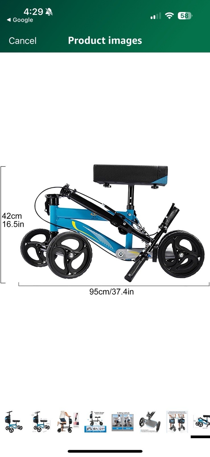 ZDMZR Knee Scooter for Broken Foot