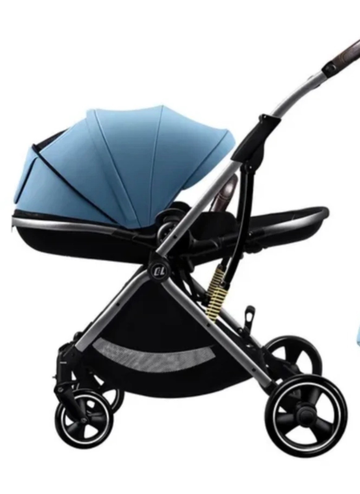 Coballe Lightweight Foldable Baby Stroller 2 in 1 Infant and Toddler Blue