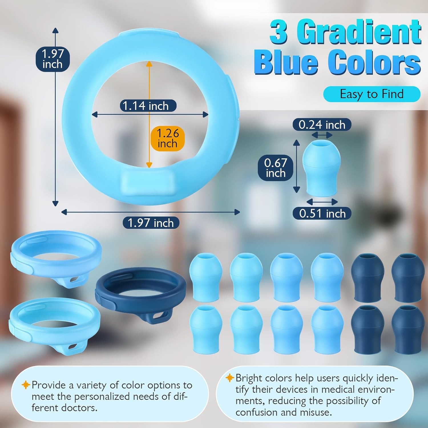 3 Silicone Protective Cover & 12 Ear Tips Replacement Accessories Compatible wit