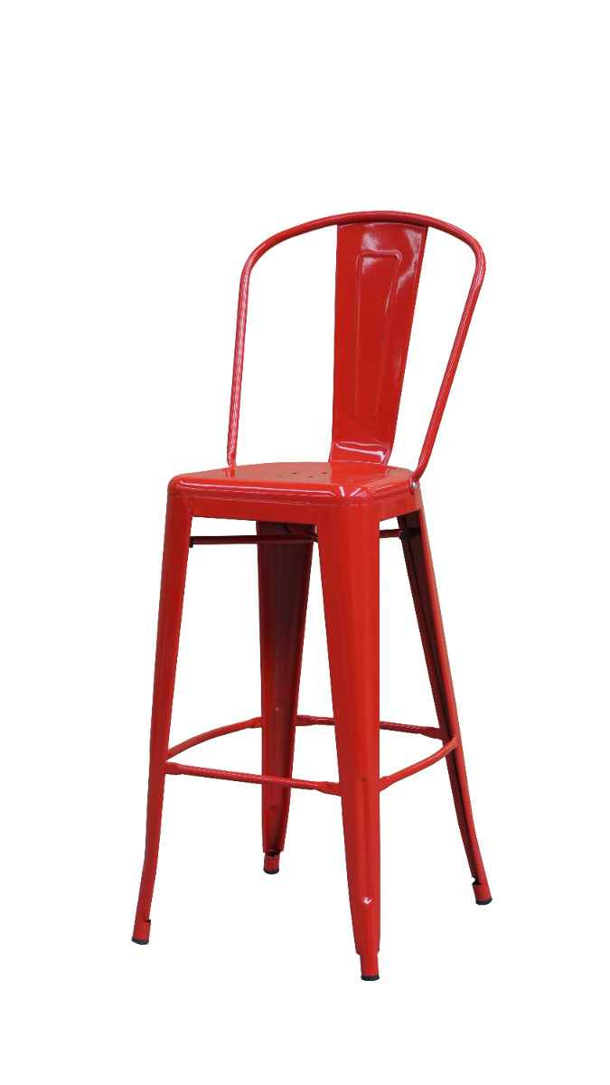CenPro Red Outdoor Café Barstool
