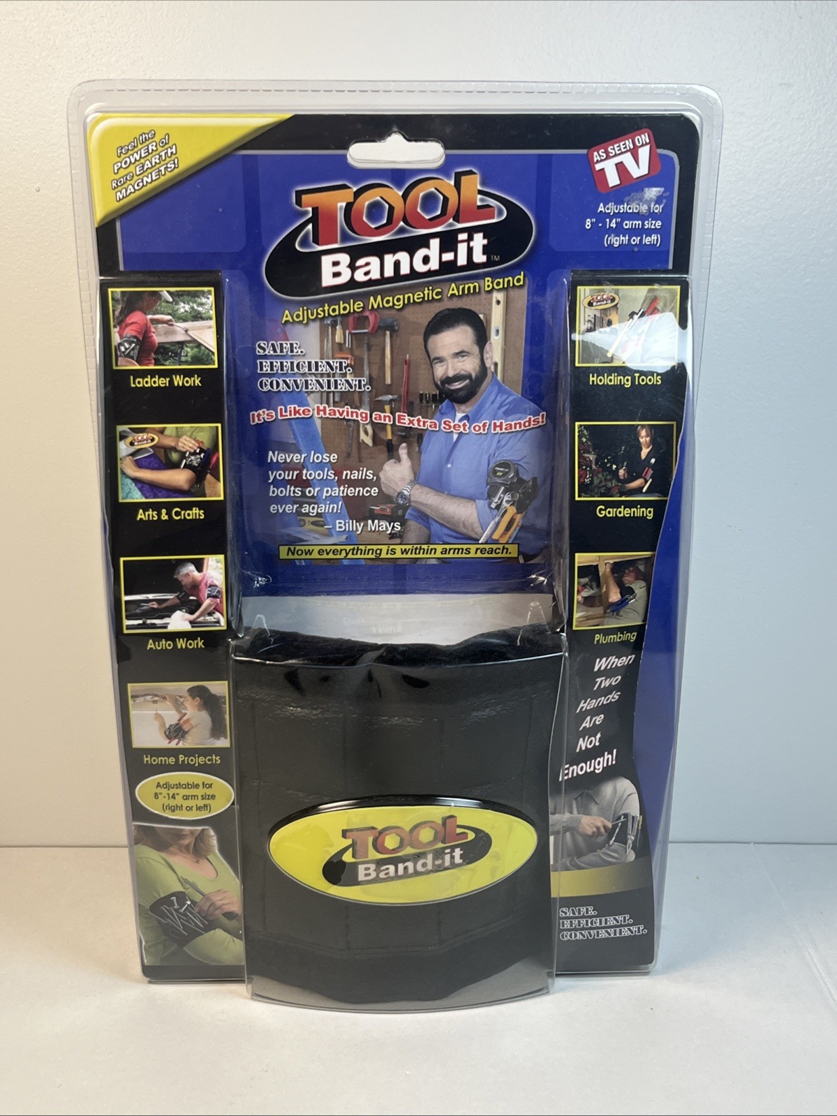 New Tool Band-It Magnetic Arm Band Belt As Seen On TV Billy Mays Factory, Sealed