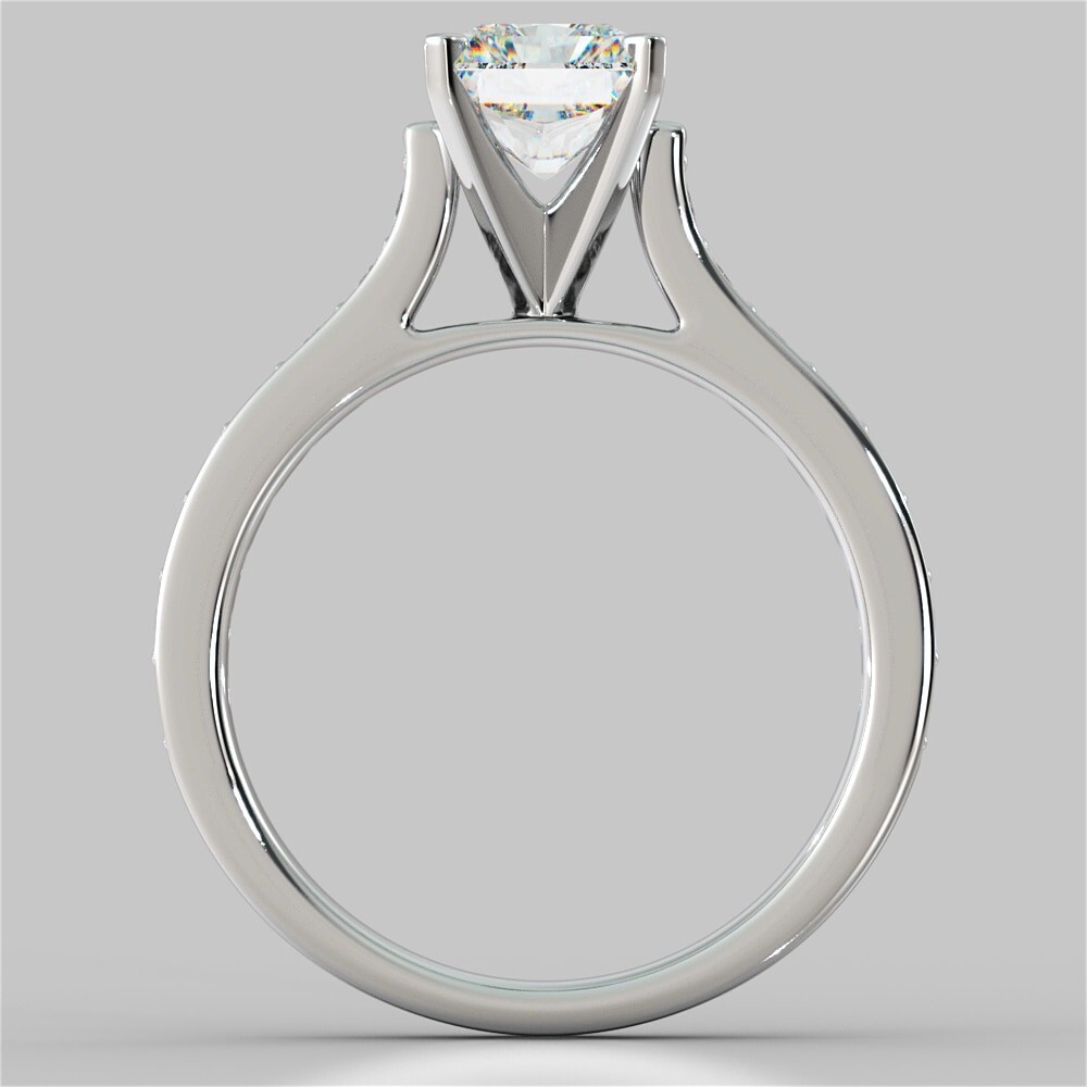 2.32 Ct Radiant Lab Created Diamond Engagement Wedding Ring14K Solid White Gold