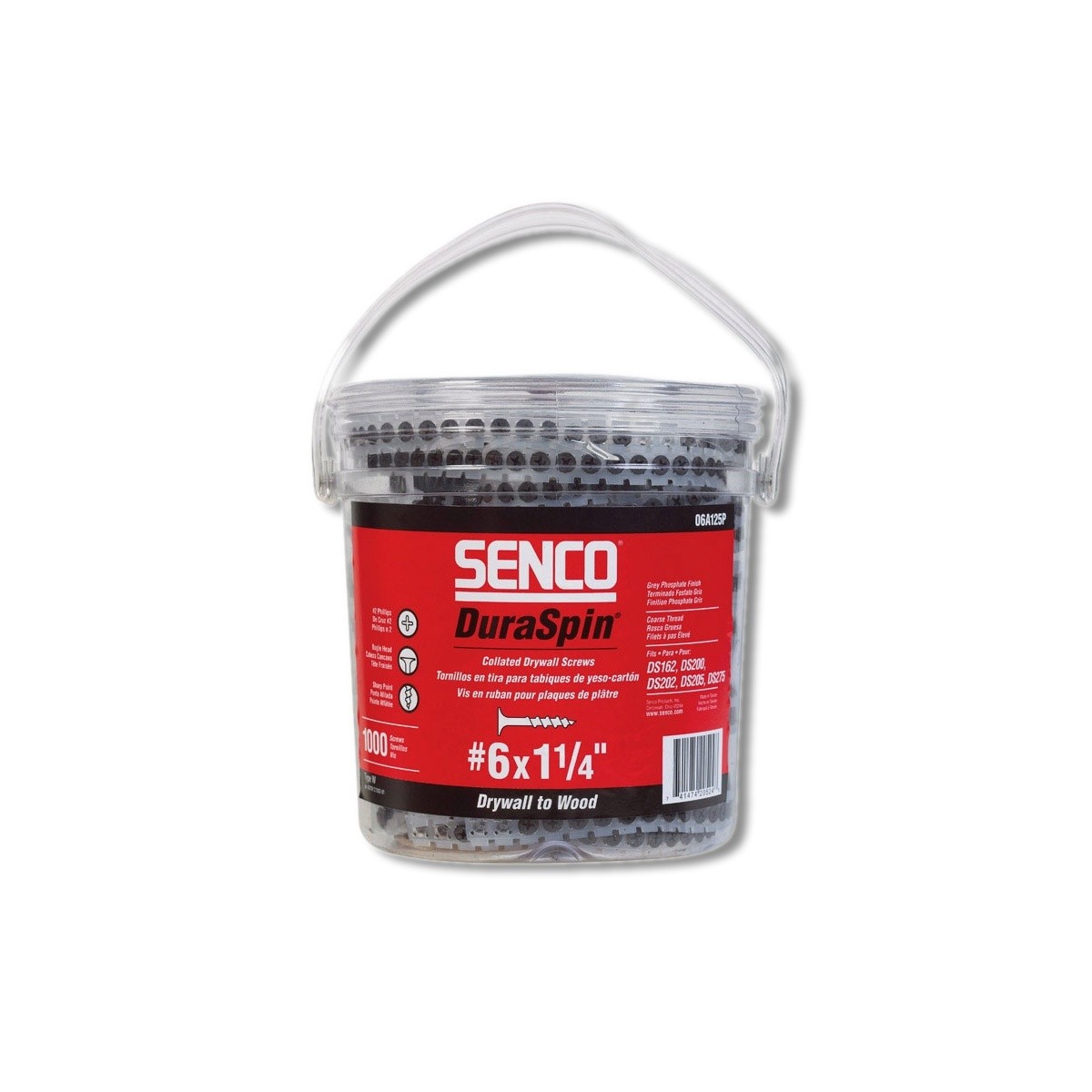 Senco DuraSpin No 6 Sizes X 1-1/4 in Phillips Collated Screws 1000 pk 06A125P