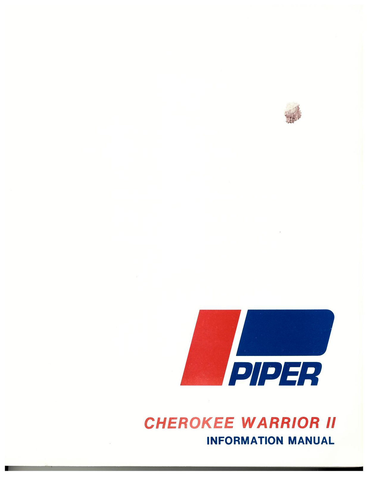 New Piper PA-28-161 Cherokee Warrior II Information Manual p/n 761-649