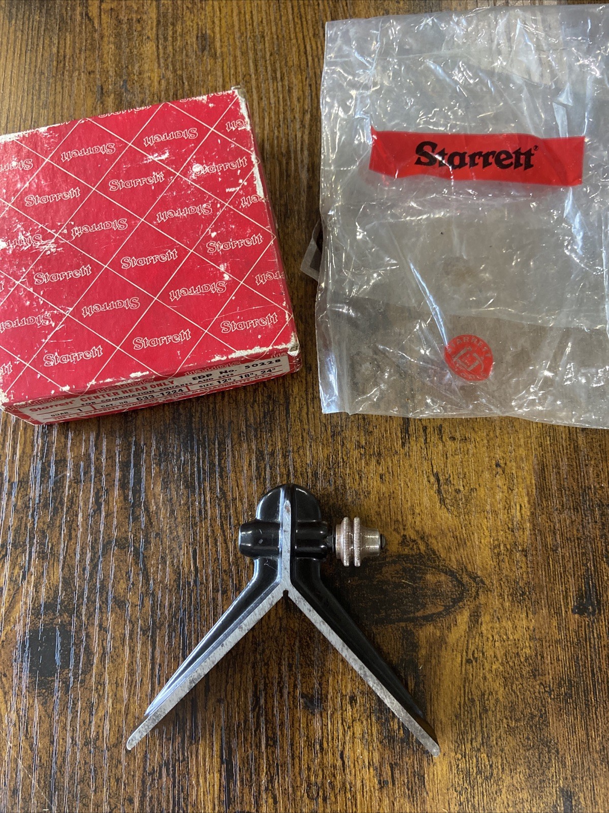 Starrett C33-1224 Center Head steel USA size 12,18,24 Original Box