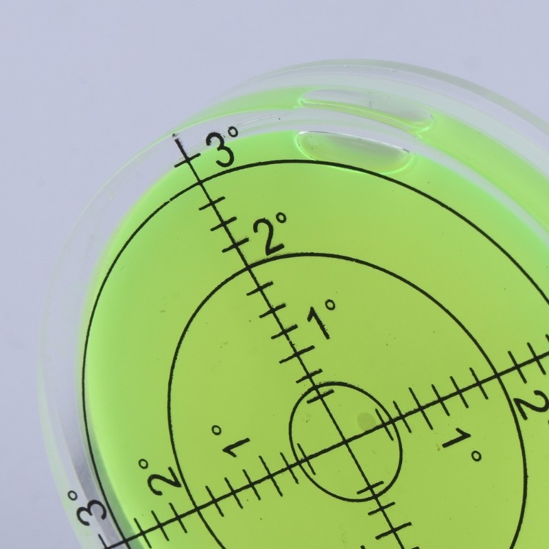 60mmx12mm PMMA Bubble Degree Mark Surface Level Round For Measuring Tool