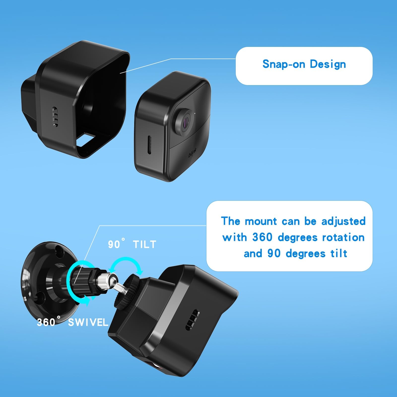 Blink Outdoor Camera 4th Gen Weatherproof Sync Module 2 360 Mount 3 Pack