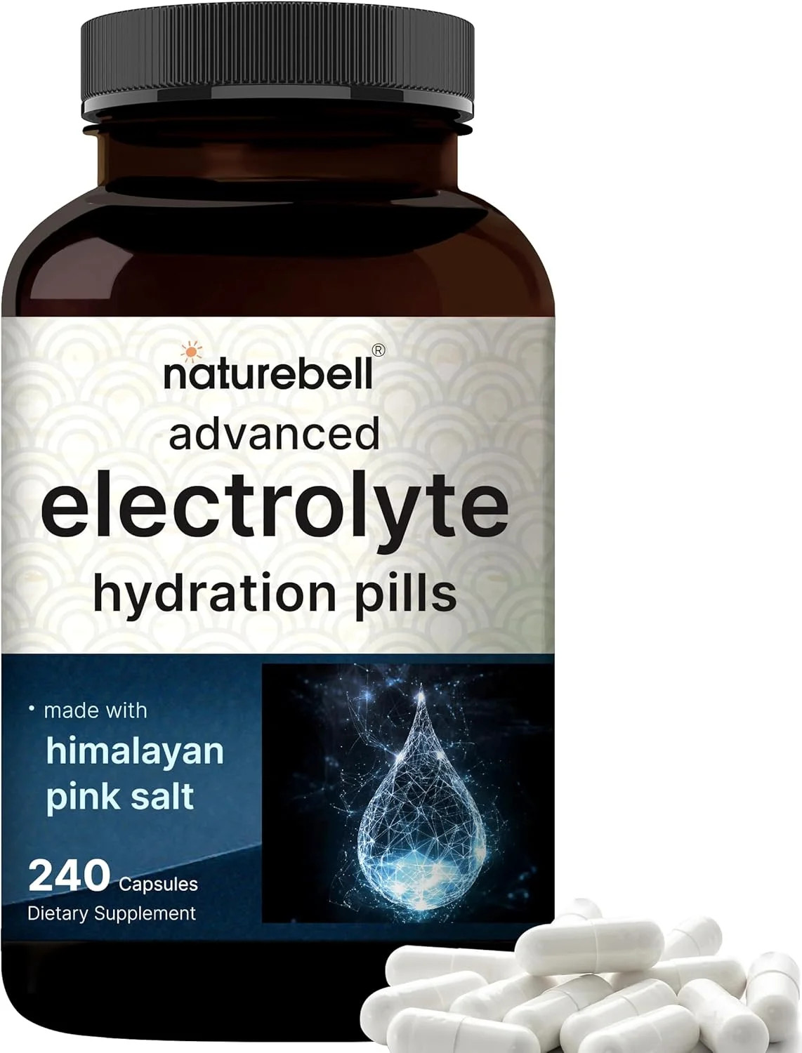 Advanced Electrolyte Pills, 240 Capsules | Salt Pills with Electrolytes for Fast