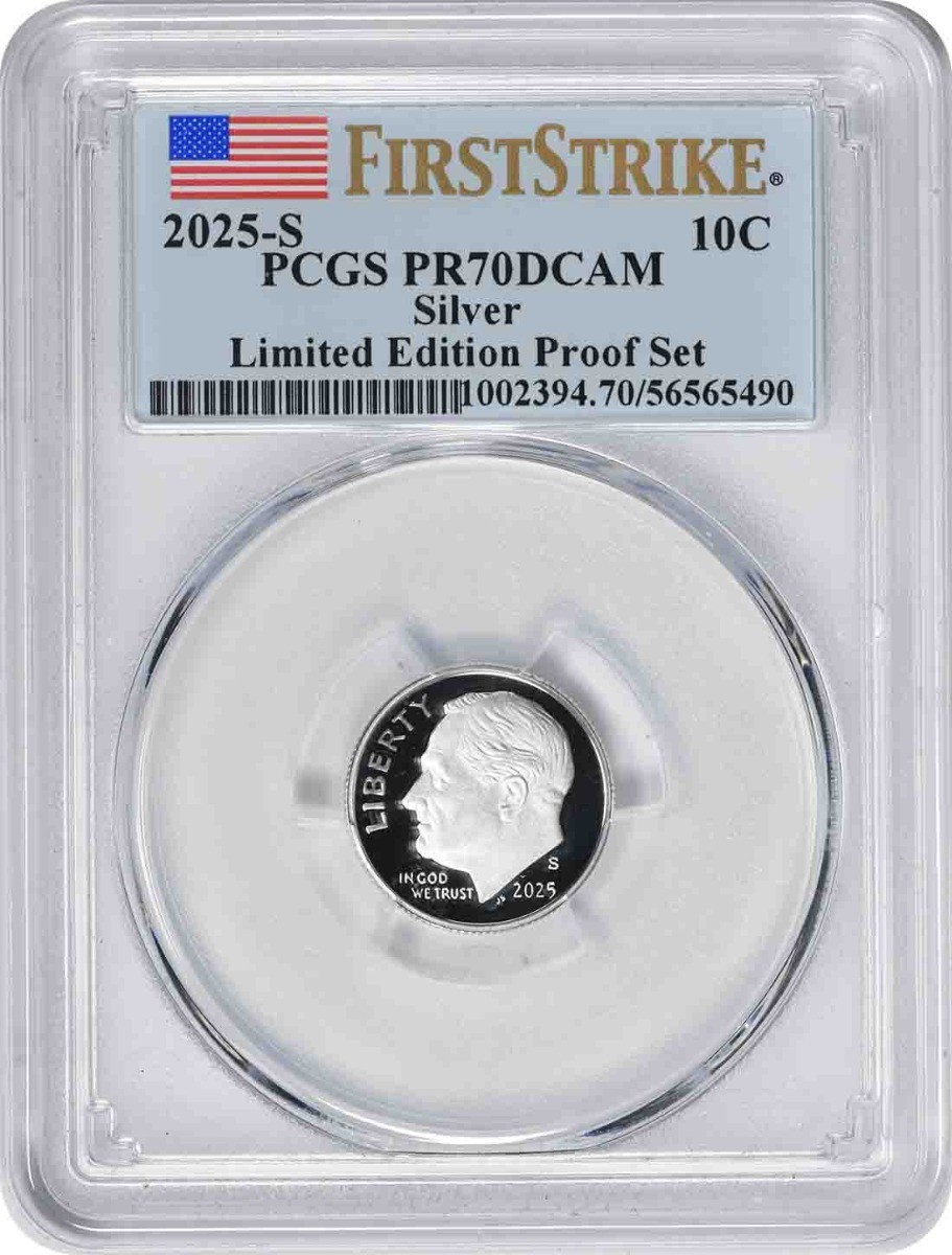 2025-S Roosevelt Silver Dime Limited Edition Proof Set PR70DCAM FS PCGS