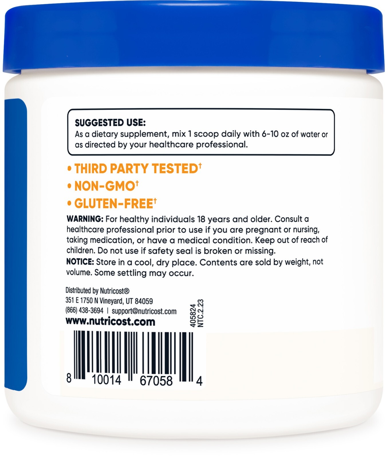 Nutricost Beta Glucan Powder 100 Grams (140 Servings)