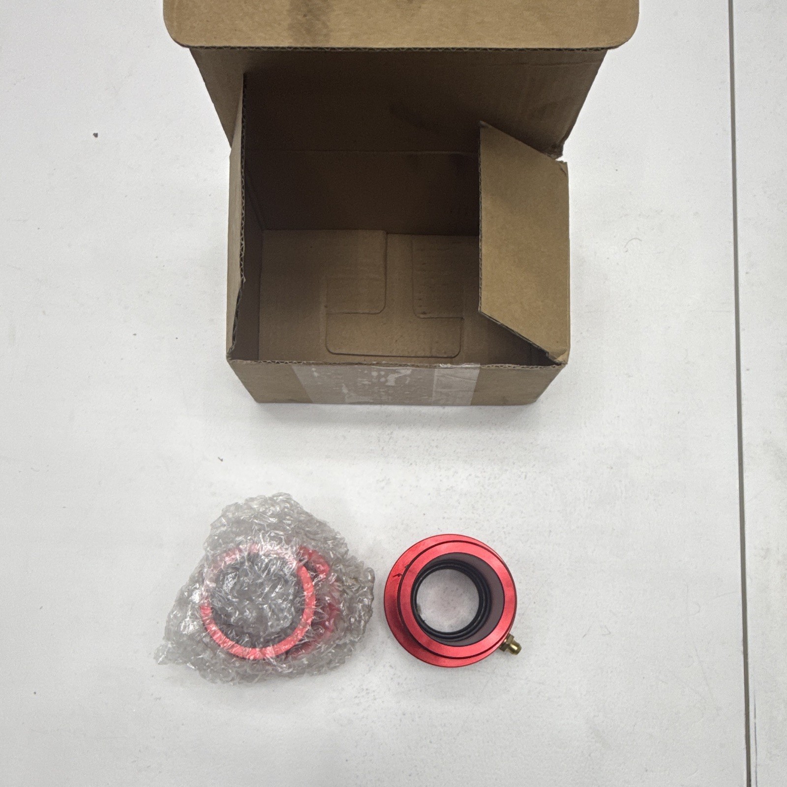 A105 Threadless EC Bicycle Headset 1 1/8in Aluminum Red/Black Bearings F8-020594