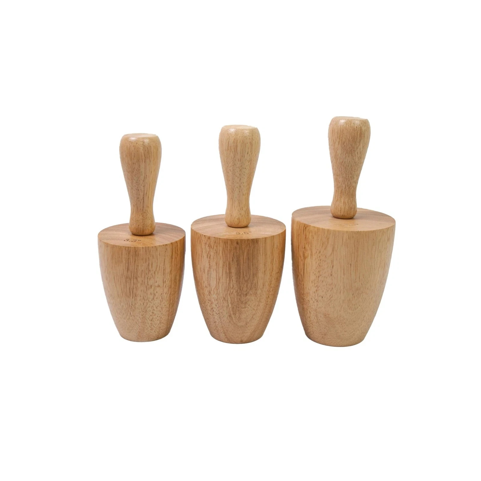 Cup Pottery Molds Clay Tools 3.3" & 3.6" & 3.9" Set of 3 Wooden Pottery Tools...