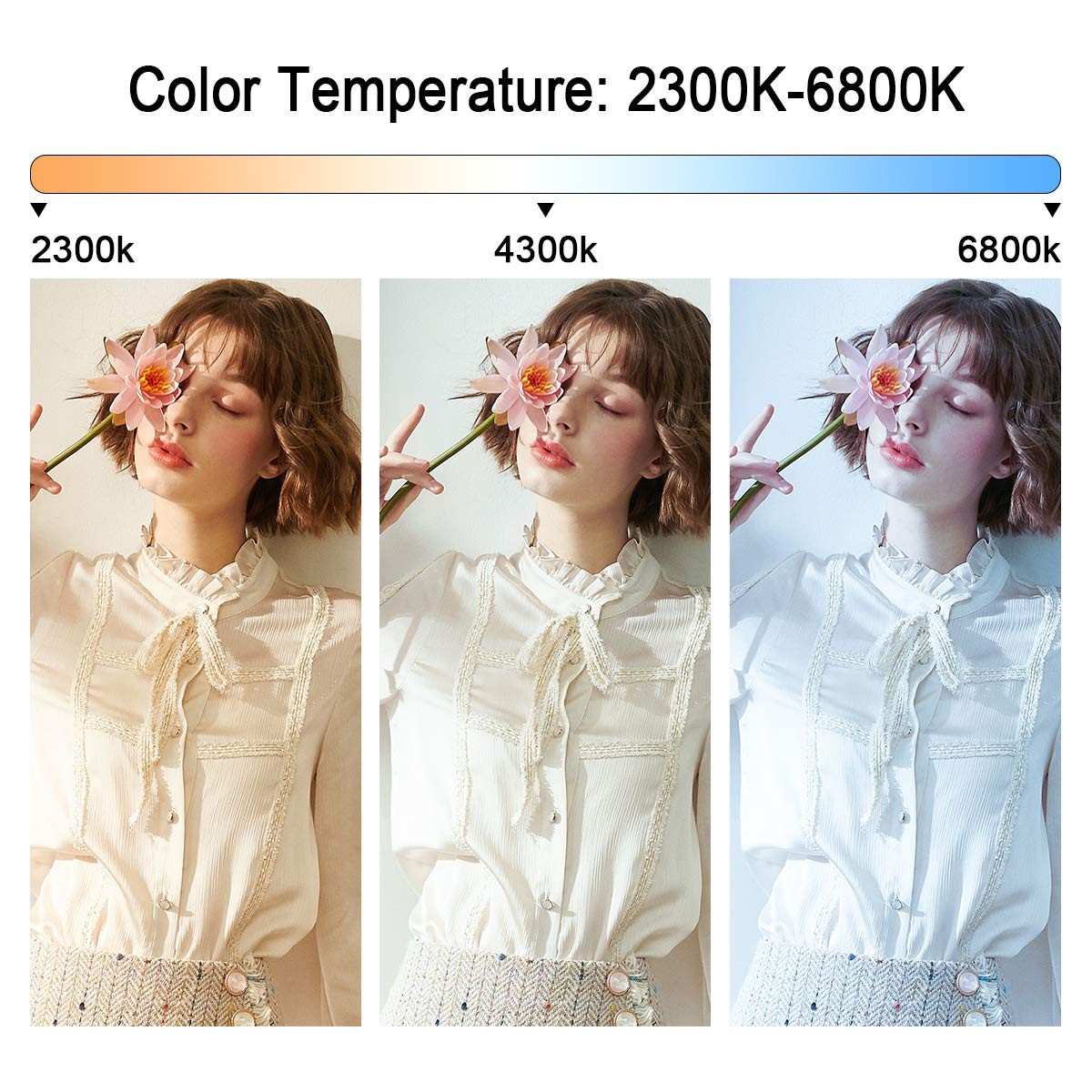 GVM Led Bi-Color Video Lights with APP Function, Variable CCT 2300K-6800K and...