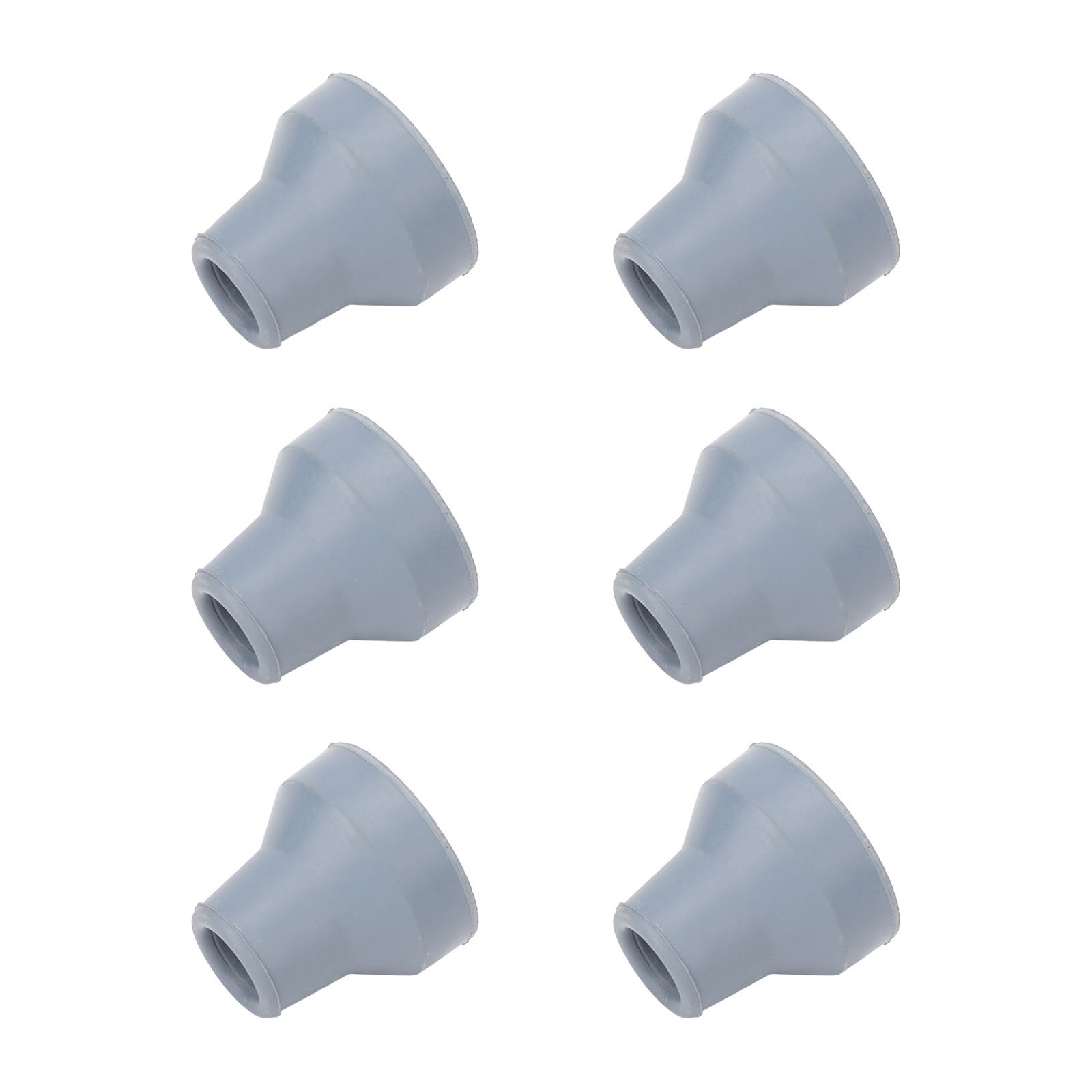 19mm 6pcs Rubber Cane Tips Wear Resistant Stable Heavy Duty Soft Rubber Crutch