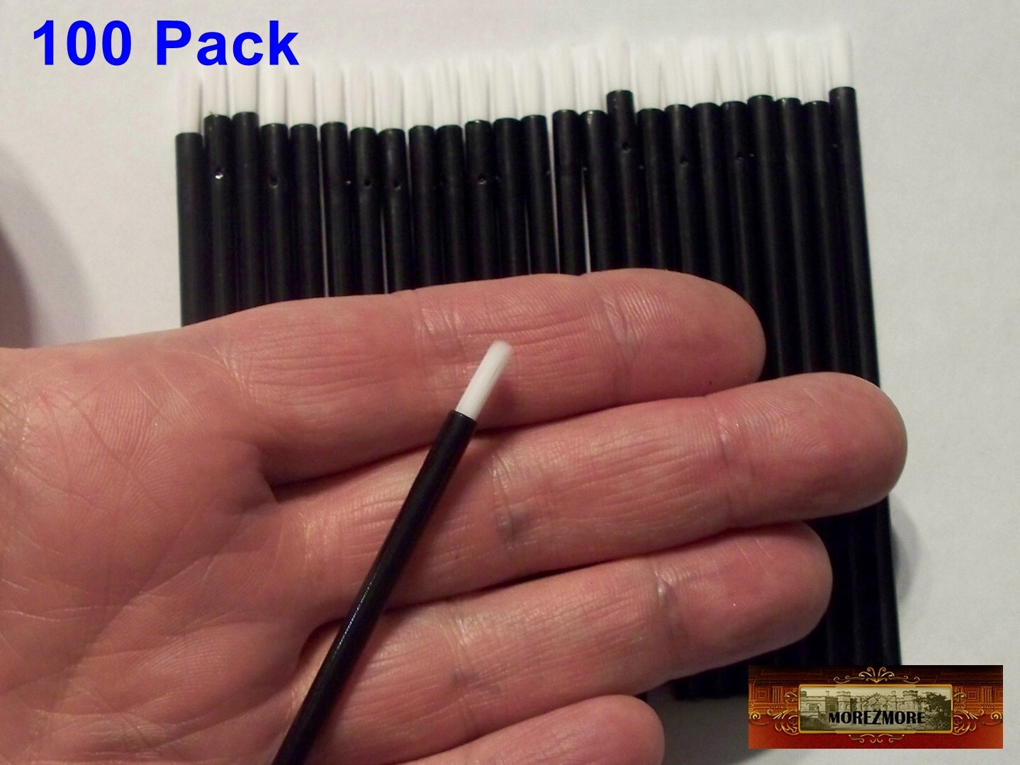 M00461x4 MOREZMORE Lot 100 Fine Small Cosmetic Lip Brush Disposable Mini