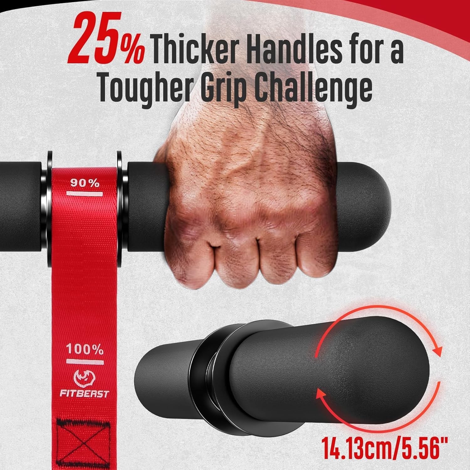 FitBeast Forearm Strengthener & Forearm Exerciser Wrist Roller with Thicker