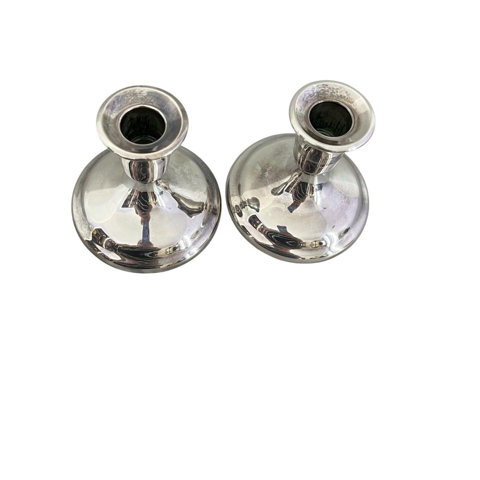 International Silver Co Candlestick Holders Silver Plated Weighted Pair