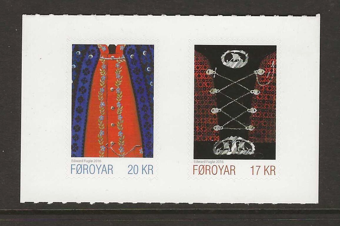 Faroe Islands  2016 National costumes selfadhesive MNH (af869E)