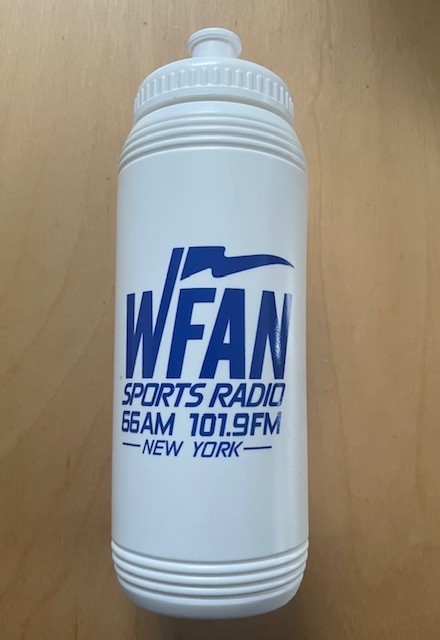 WFAN Sports Radio 660 AM 101.9 FM New York Radio Station Water Bottle NYC