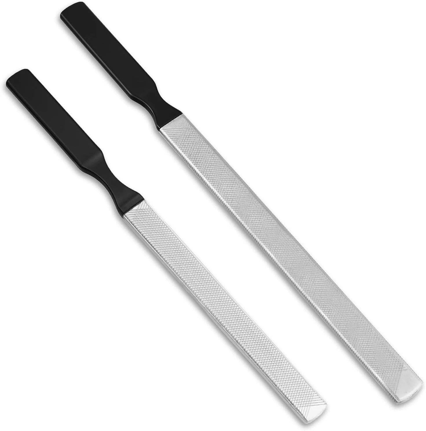 2pcs Toe Nail Files for Thick Nails, Professional 4 Sides File Black
