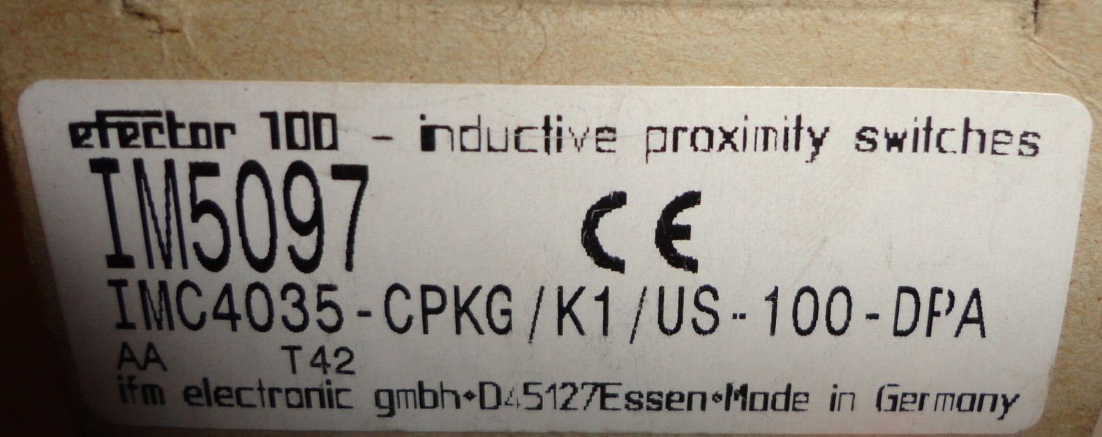 EFECTOR IM5097 INDUCTIVE PROXIMITY SWITCH NEW