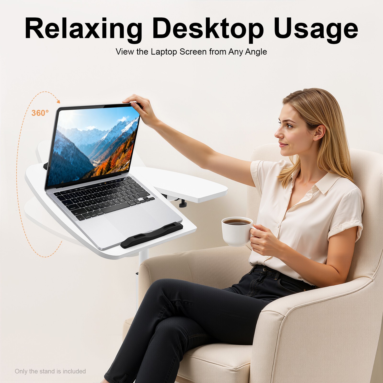 Over Bed Table Mobile Rolling Laptop Stand Computer Bedside Table Adjustable New