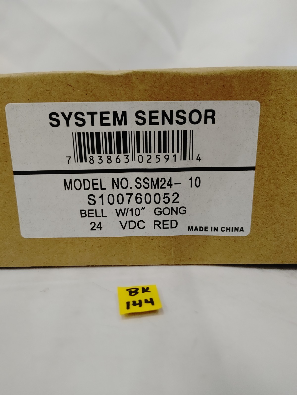 System Sensor SSM24-10A" Alarm Bell