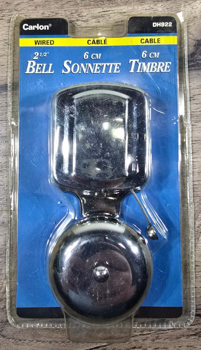VINTAGE Carlon DH922 Silver Chrome Wired Bell Doorbell Chime 2.5”, 2003 NEW NOS