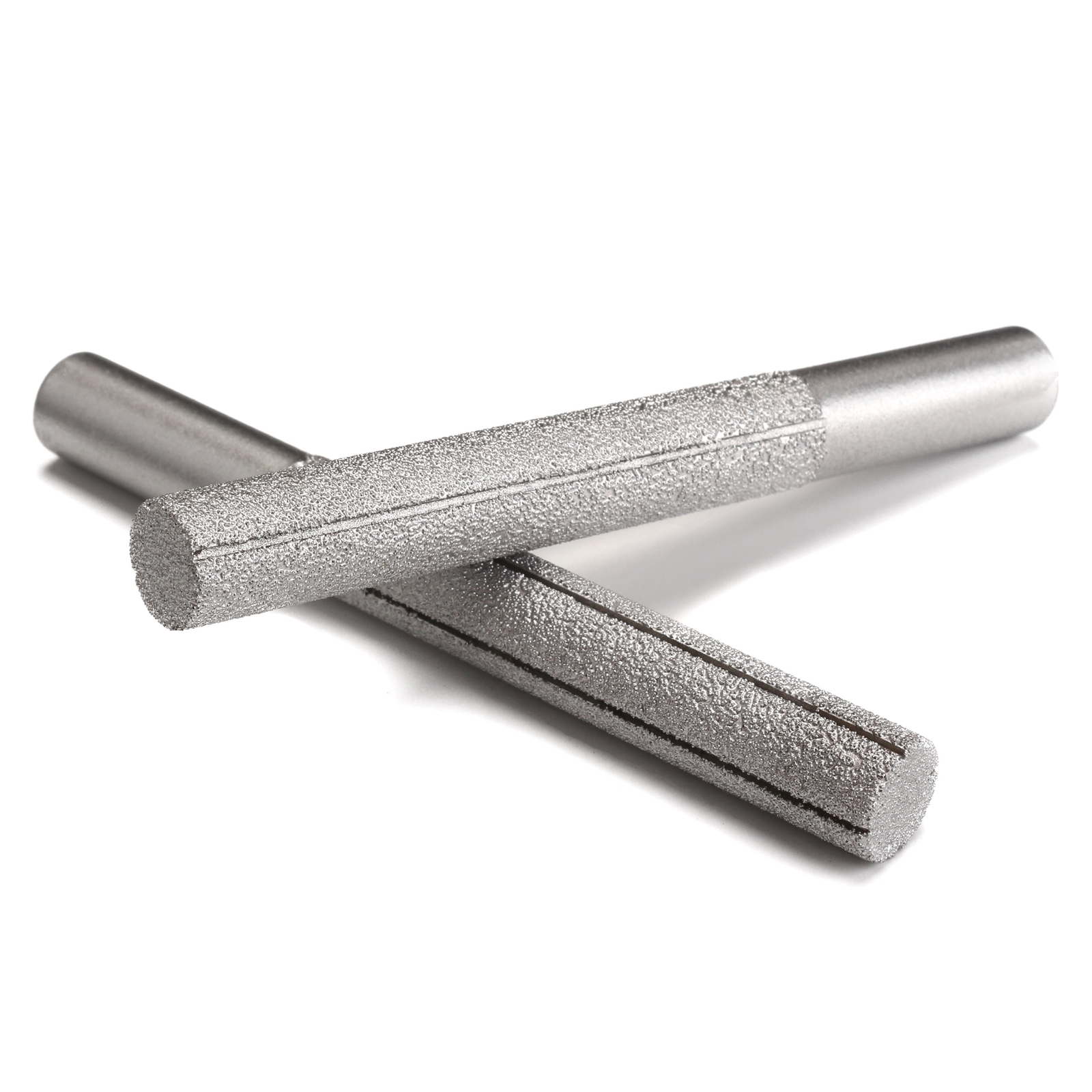 13.3mm Lengthen 115mm Silver Tone Diamond Profile Straight Router Bit for Marble