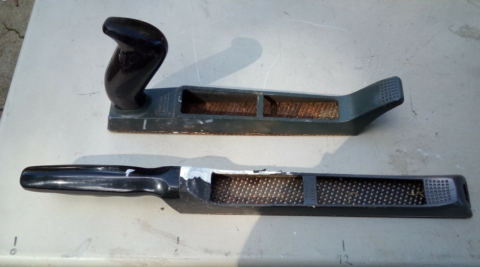24BB12 SURFORM TOOLS, STANLEY & CRAFTSMAN (ONE BLADE IS SHARP, ONE IS NOT), GC