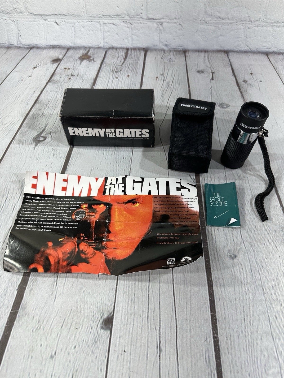 GOLF SCOPE MONOCULAR ENEMY AT THE GATES MOVIE SWAG 2000 NEW WITH CASE