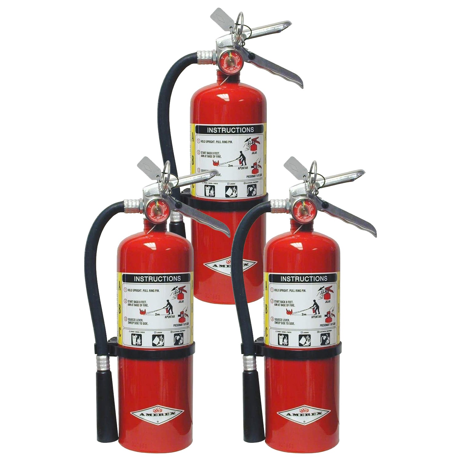 Amerex B500 5 lbs ABC Dry Chemical Fire Extinguisher - 3 Pack