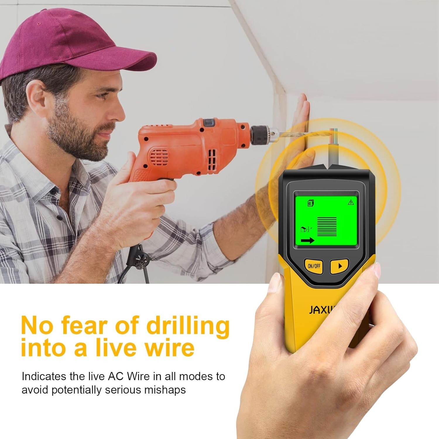 Battery-Powered Stud Finder with Microprocessor Chip for Quick Detection