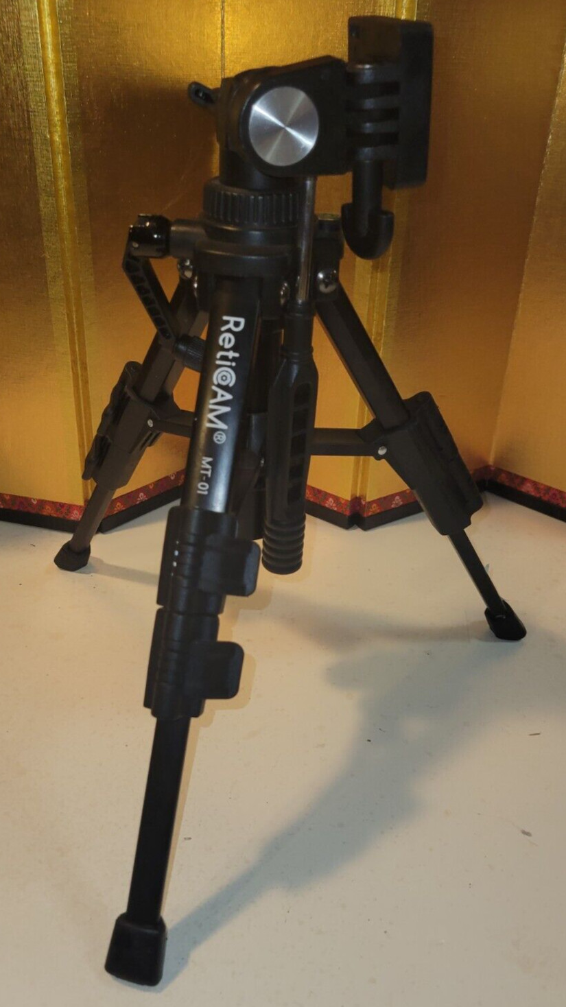 RETICAM MT-01  TRIPOD WITH 3-WAY PAN TILT HEAD & QUICK RELEASE PLATE