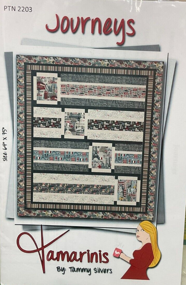TAMARINIS #PTN2203 - JOURNEYS QUILT PATTERN 64"x75"