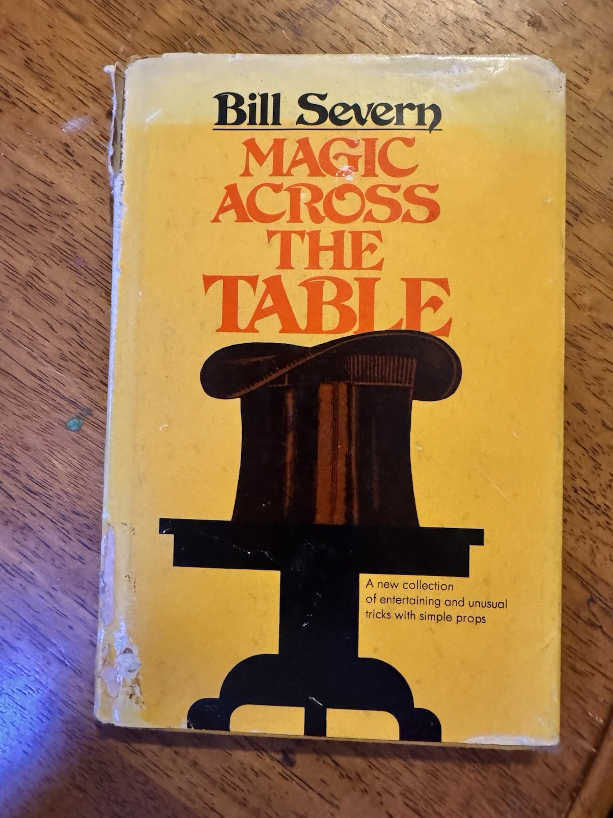 Bill Severn Magic Across the Table Magic Book Hardcover 1972 with Slipcover