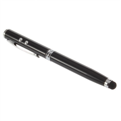 2X 4-in-1 Ballpoint Pen + Stylus + Pointer + LED Light For Tablet Smartphone PC