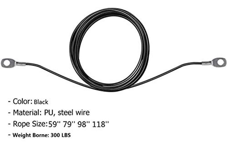 Fitness Pulley Cable,Replacement Cable Machine Accessories,Cable 39" Type-A
